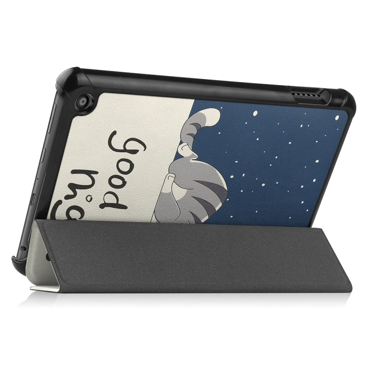 Amazon Fire 7 12th 2022 JSM Smart Leather Tablet Case(Lazy Cat)