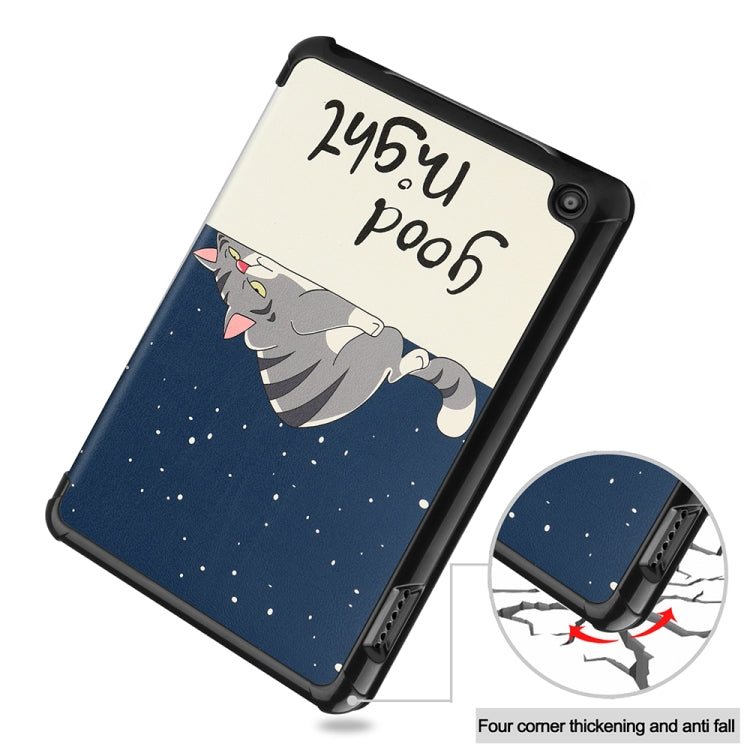 Amazon Fire 7 12th 2022 JSM Smart Leather Tablet Case(Lazy Cat)
