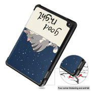 Amazon Fire 7 12th 2022 JSM Smart Leather Tablet Case(Lazy Cat)