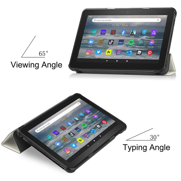 Amazon Fire 7 12th 2022 JSM Smart Leather Tablet Case(Lazy Cat)