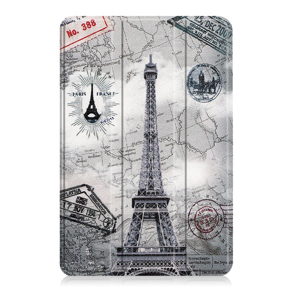For Amazon Fire 7 12th 2022 JSM Smart Leather Tablet Case(Retro tower)