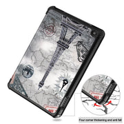 For Amazon Fire 7 12th 2022 JSM Smart Leather Tablet Case(Retro tower)