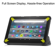 For Amazon Fire 7 12th 2022 JSM Smart Leather Tablet Case(Retro tower)