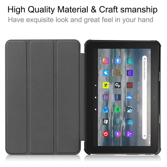 Amazon Fire 7 12th 2022 JSM Smart Leather Tablet Case(Lazy Cat)