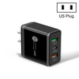 45W PD3.0 + 2 x QC3.0 USB Multi Port Quick Charger, US Plug(Black) - USB Charger by PMC TechLife | Online Shopping South Africa | PMC TechLife | Buy Now Pay Later Mobicred