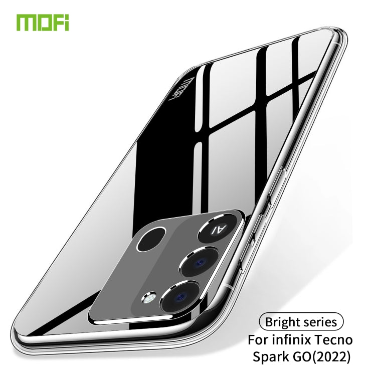For Tecno Spark GO 2022 MOFI Ming Series Ultra-thin TPU Phone Case(Transparent)