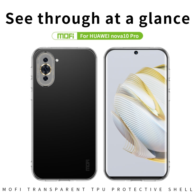 For Huawei Nova 10 Pro MOFI Ming Series Ultra-thin TPU Phone Case(Transparent)