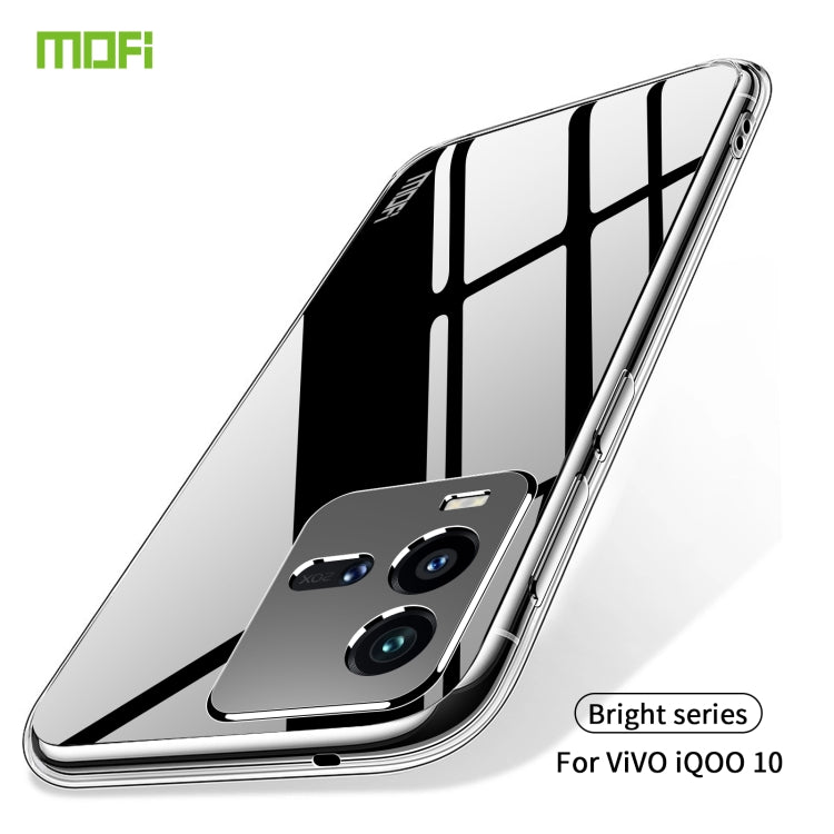 For vivo iQOO 10 MOFI Ming Series Ultra-thin TPU Phone Case(Transparent)