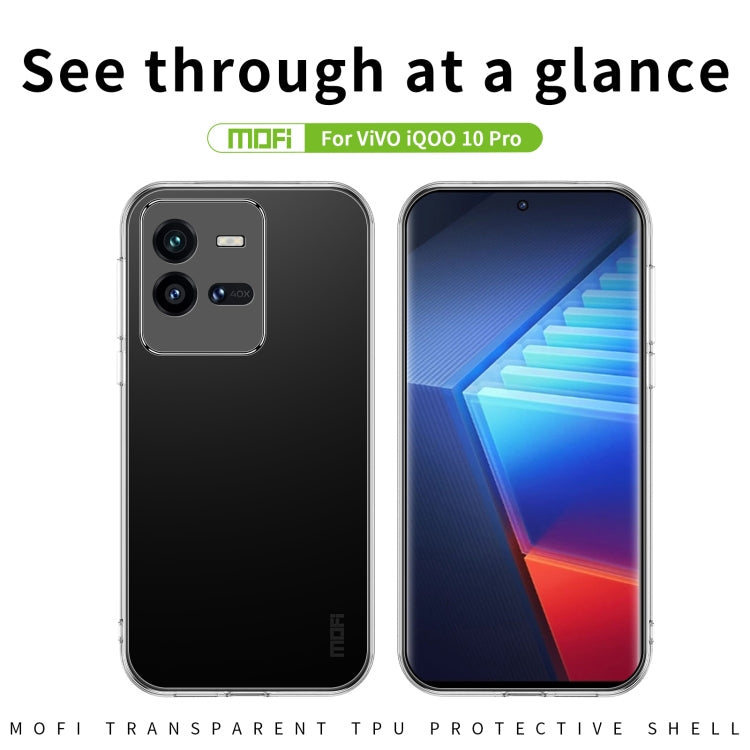 For vivo iQOO 10 Pro MOFI Ming Series Ultra-thin TPU Phone Case(Transparent)