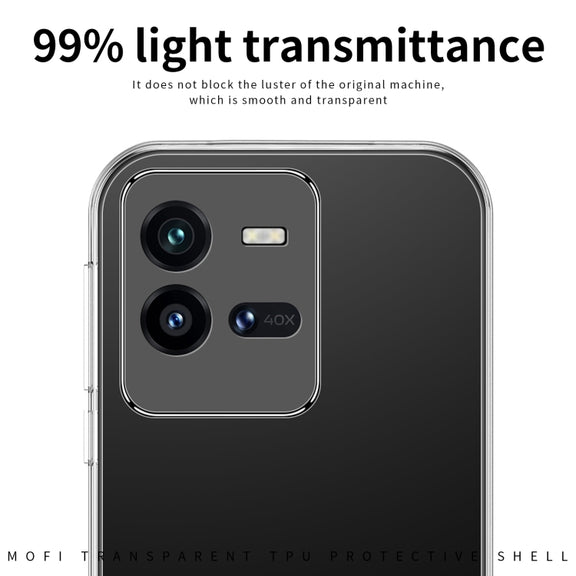 For vivo iQOO 10 Pro MOFI Ming Series Ultra-thin TPU Phone Case(Transparent)