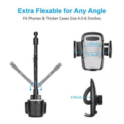A64+X905 Universal 360 Degree Car Phone Mount Adjustable Gooseneck Cup Holder Stand