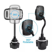 A64+X905 Universal 360 Degree Car Phone Mount Adjustable Gooseneck Cup Holder Stand