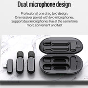 K61 Noise Cancelling Portable Wireless Lapel Microphone for Recording