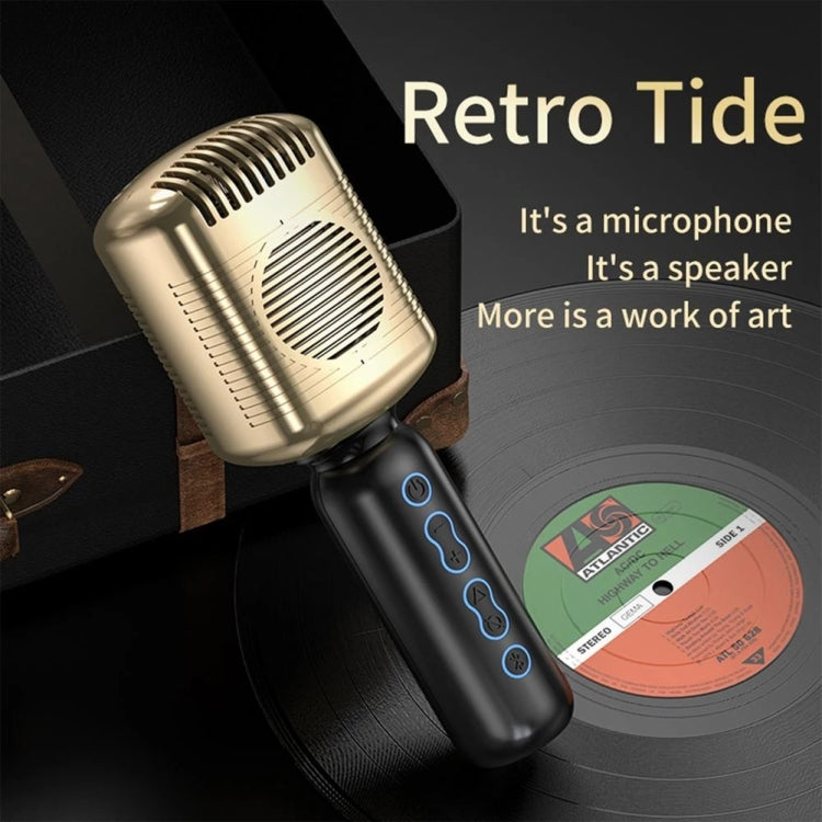 KM600 Wireless Microphone TWS Handheld Noise Reduction Smart Bluetooth-compatible Condenser Mic Music Player for Singing(Sliver)