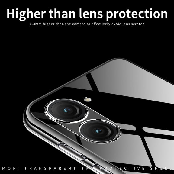 For Asus Zenfone9 MOFI Ming Series Ultra-thin TPU Phone Case(Transparent)