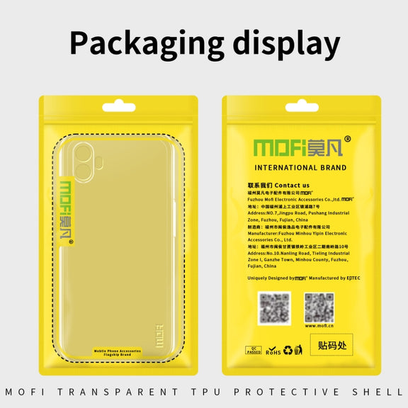 For Asus Zenfone9 MOFI Ming Series Ultra-thin TPU Phone Case(Transparent)