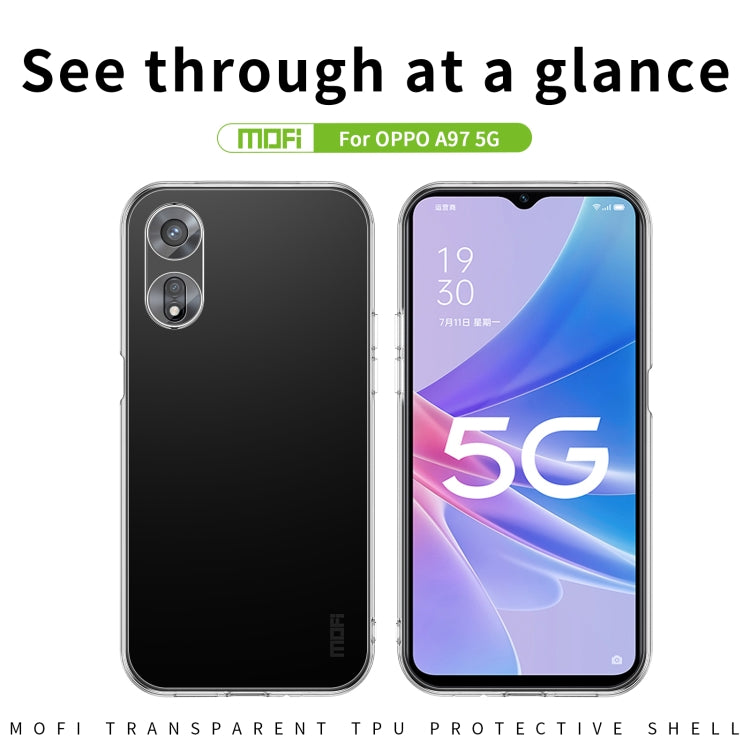 For OPPO A97 5G MOFI Ming Series Ultra-thin TPU Phone Case(Transparent)