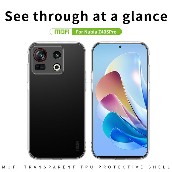 For ZTE Nubia Z40S Pro MOFI Ming Series Ultra-thin TPU Phone Case(Transparent)