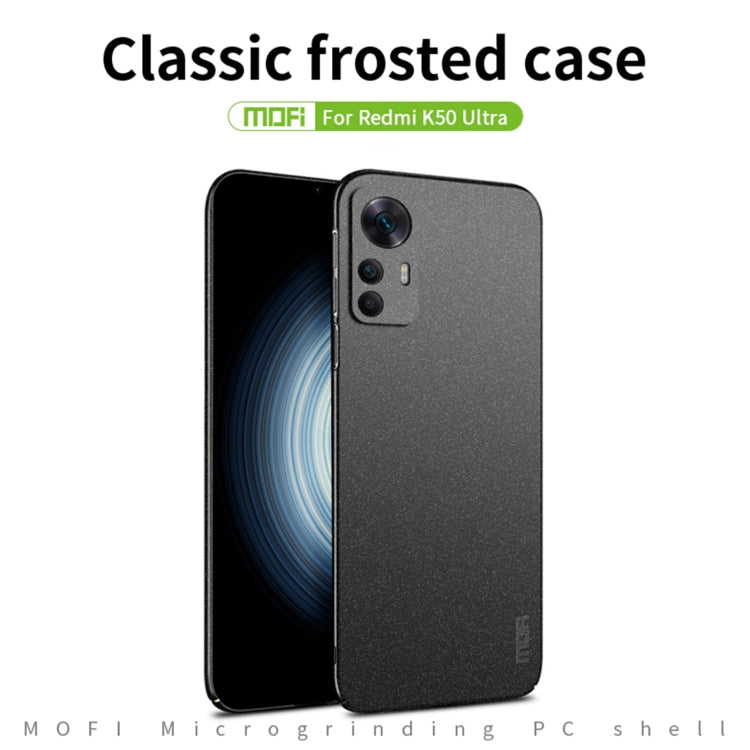 For Xiaomi 12T / 12T Pro / Redmi K50 Ultra MOFI Frosted PC Ultra-thin Hard Phone Case(Blue)