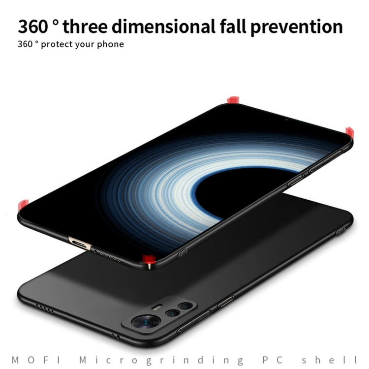 For Xiaomi 12T / 12T Pro / Redmi K50 Ultra MOFI Frosted PC Ultra-thin Hard Phone Case(Blue)