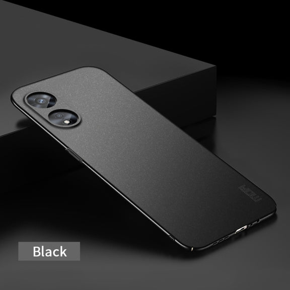 For OPPO A97 5G MOFI Frosted PC Ultra-thin Hard Phone Case(Black)