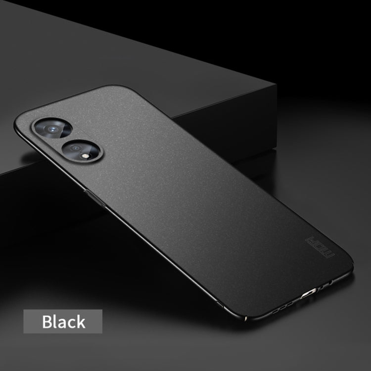For OPPO A97 5G MOFI Frosted PC Ultra-thin Hard Phone Case(Black)