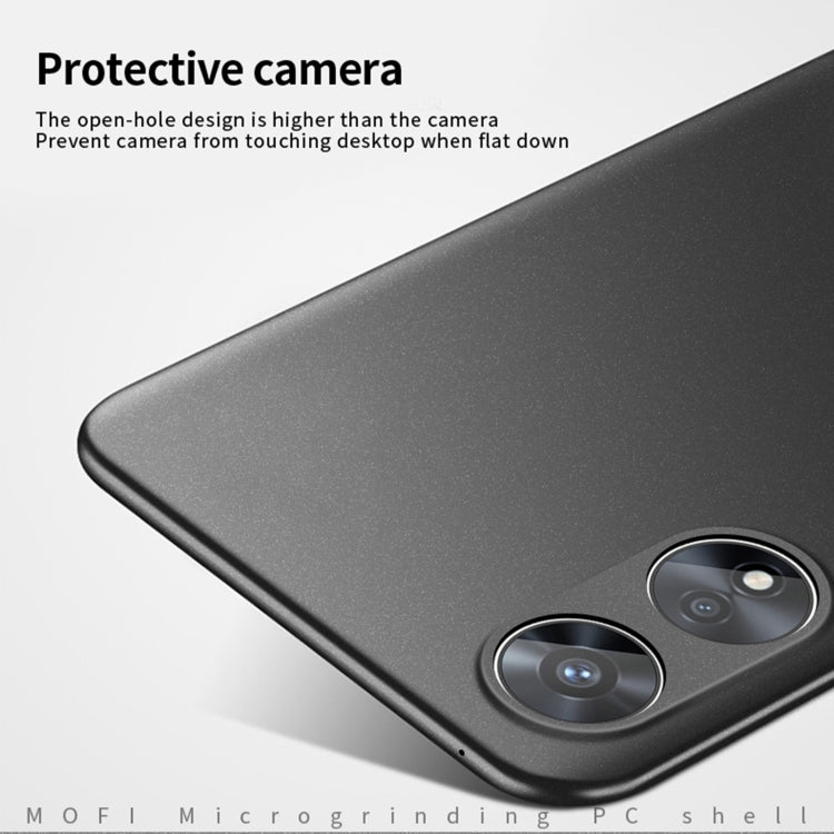 For OPPO A97 5G MOFI Frosted PC Ultra-thin Hard Phone Case(Black)