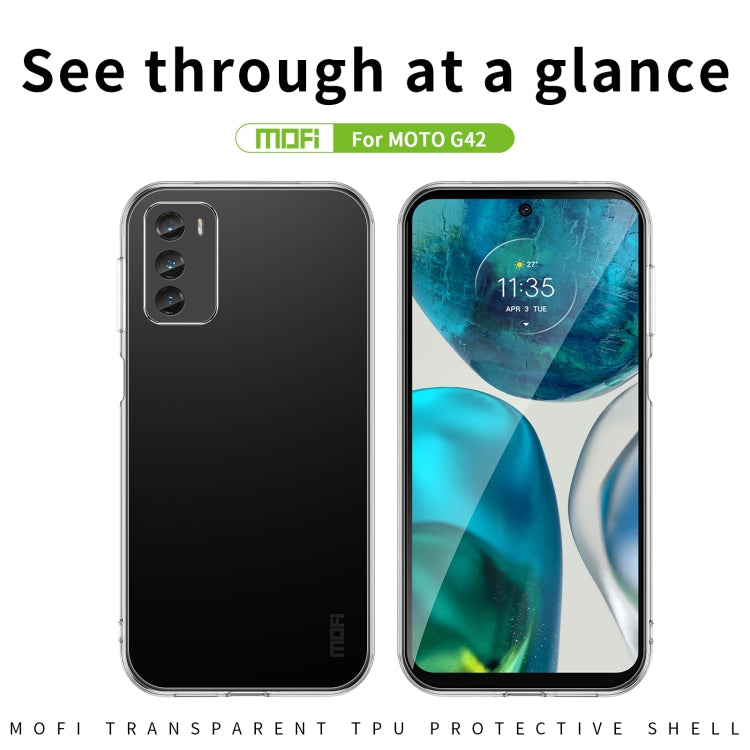For Motorola Moto G42 MOFI Ming Series Ultra-thin TPU Phone Case(Transparent)