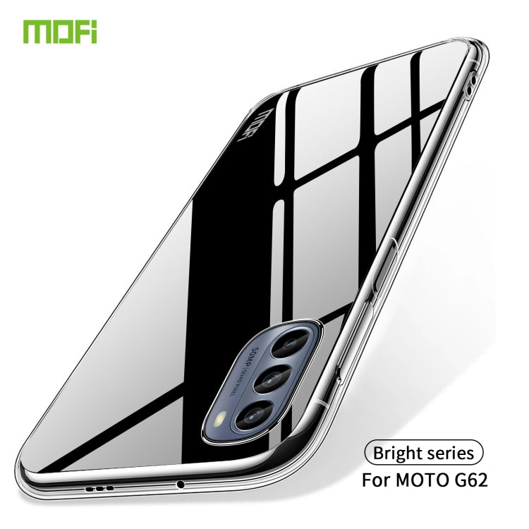 For Motorola Moto G62 5G MOFI Ming Series Ultra-thin TPU Phone Case(Transparent)