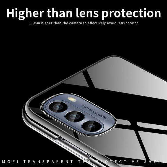 For Motorola Moto G62 5G MOFI Ming Series Ultra-thin TPU Phone Case(Transparent)