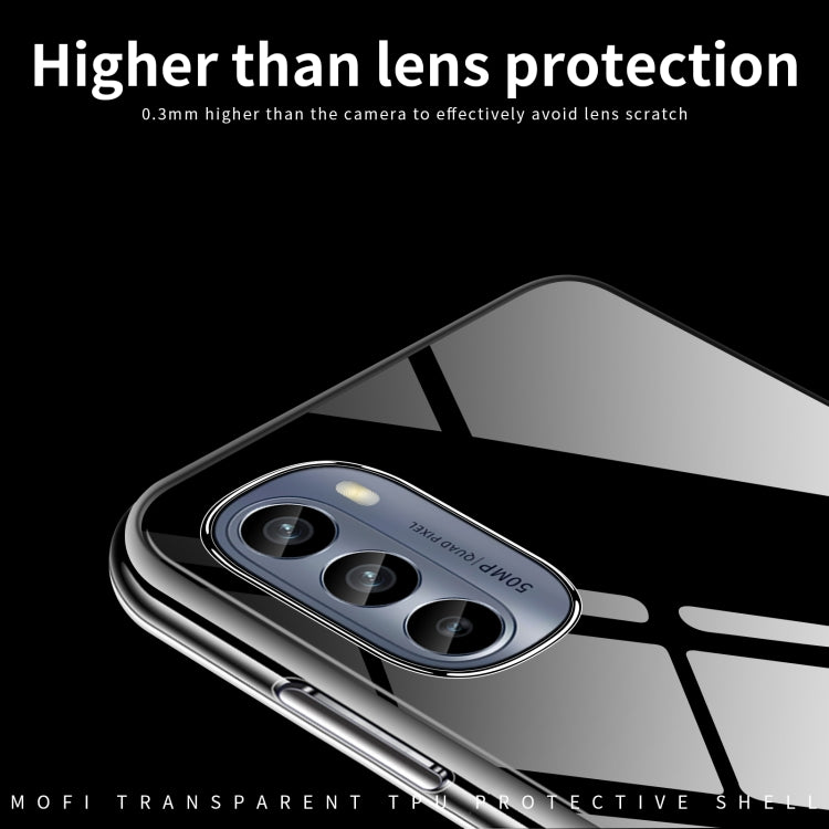 For Motorola Moto G62 5G MOFI Ming Series Ultra-thin TPU Phone Case(Transparent)