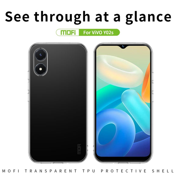 For vivo Y02s MOFI Ming Series Ultra-thin TPU Phone Case(Transparent)