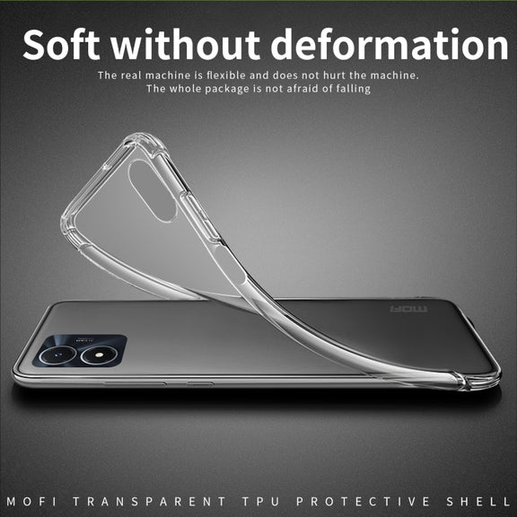 For vivo Y02s MOFI Ming Series Ultra-thin TPU Phone Case(Transparent)