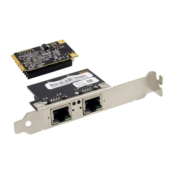 ST7242 Mini PCIE Dual RJ45 Gigabit Ethernet Networking Interface card NHI350AM2