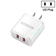 36W Dual Port QC3.0 USB Mobile Phone Charger Dual 18W Output, US Plug(White) - USB Charger by PMC TechLife | Online Shopping South Africa | PMC TechLife | Buy Now Pay Later Mobicred