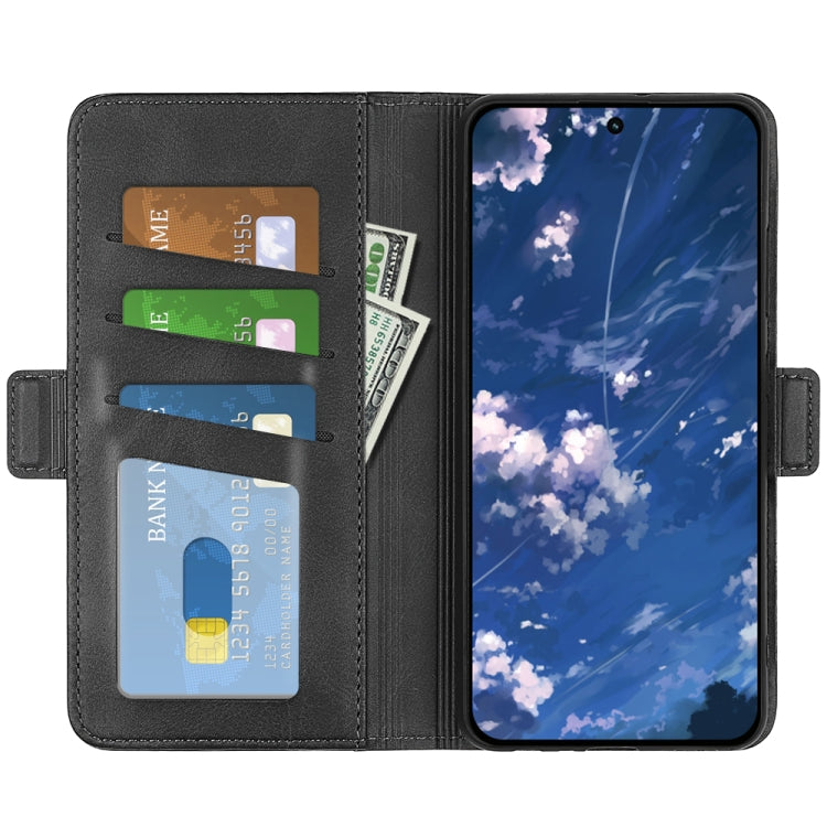 For Motorola Moto G32 Dual-side Magnetic Buckle Leather Phone Case(Black)