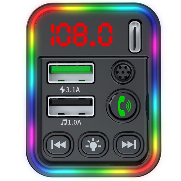 F19 Fast Charging Dual USB Blue Tooth Transmisor  Car Mp3 Player