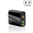 65W Dual PD Type-C + 3 x USB Multi Port Charger for Phone and Tablet PC, US Plug(Black) - free shipping - PMC TechLife - Order now!