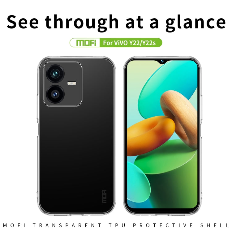For vivo Y22 / Y22s MOFI Ming Series Ultra-thin TPU Phone Case(Transparent)