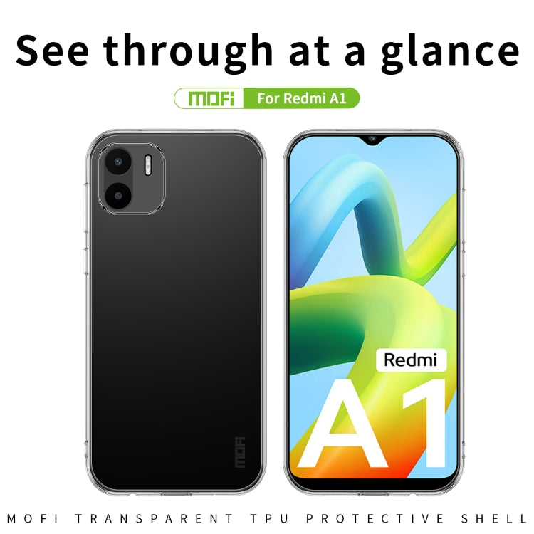For Xiaomi Redmi A1 MOFI Ming Series Ultra-thin TPU Phone Case(Transparent)