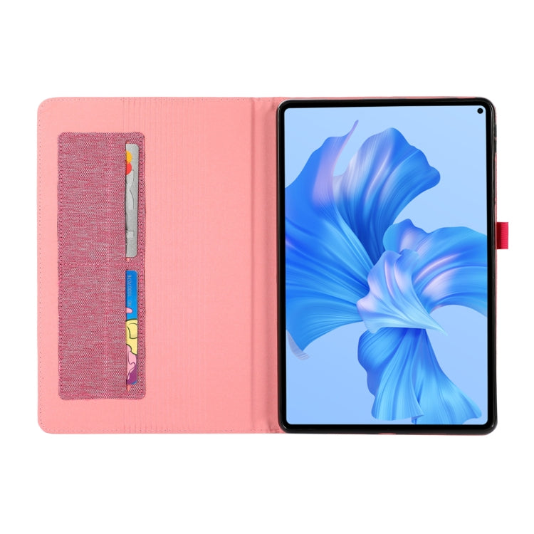 For Huawei MatePad Pro 11 2022  Fabric Leather Tablet Case(RoseRed)