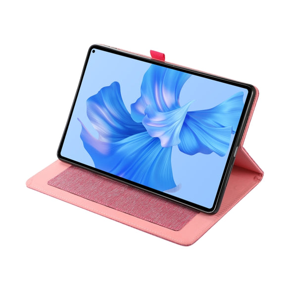 For Huawei MatePad Pro 11 2022  Fabric Leather Tablet Case(RoseRed)