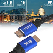 HD08 8K Ultra Clear HDMI 2.1 TV Computer Projection Set-top Box HDMI Cable 5M