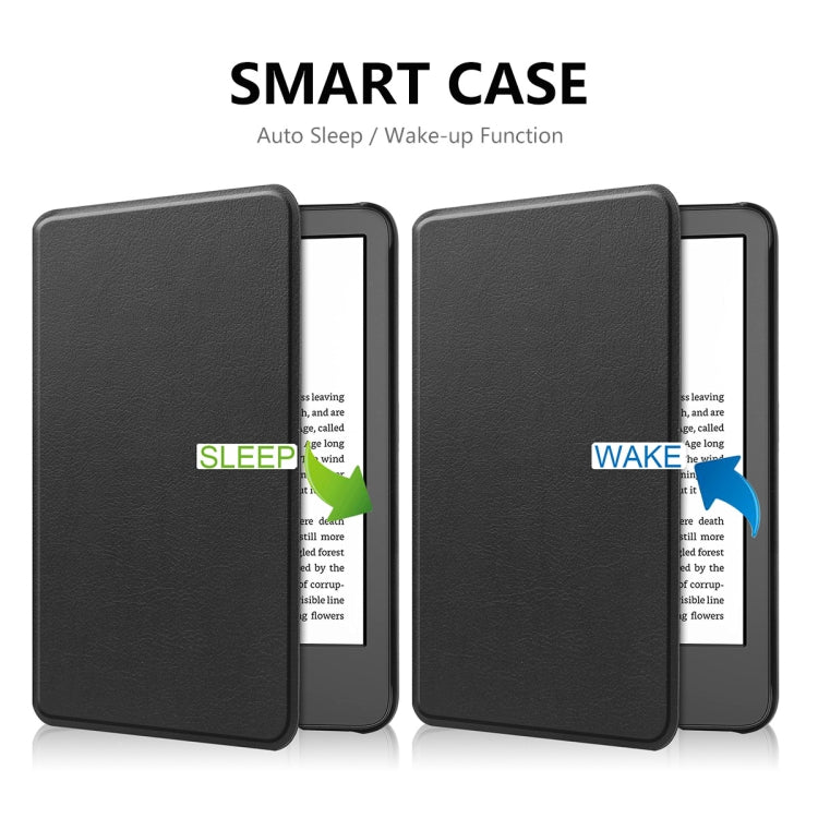 For Amazon Kindle 2022 Gen11 ENKAY Custer Texture Leather Smart Case(Dark Blue)
