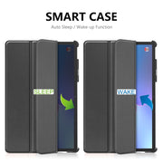 For Lenovo Tab P11 Pro Gen2 11.2 inch 2022 ENKAY Tri-fold Custer Texture Leather Stand Smart Case(Dark Green)