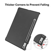 For Lenovo Tab P11 Pro Gen2 11.2 inch 2022 ENKAY Tri-fold Custer Texture Leather Stand Smart Case(Light Blue)