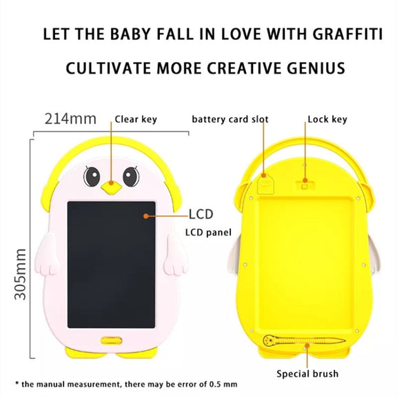 HYD-8511 Cartoon Kids LCD ABS Graffiti Drawing Colorful Hands Writing Board