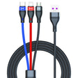 40W 5A USB to Micro USB + USB-C / Type-C + 8 Pin Fast Charging Cable, Cable Length: 2m - Multifunction Cable by PMC TechLife | Online Shopping South Africa | PMC TechLife | Buy Now Pay Later Mobicred