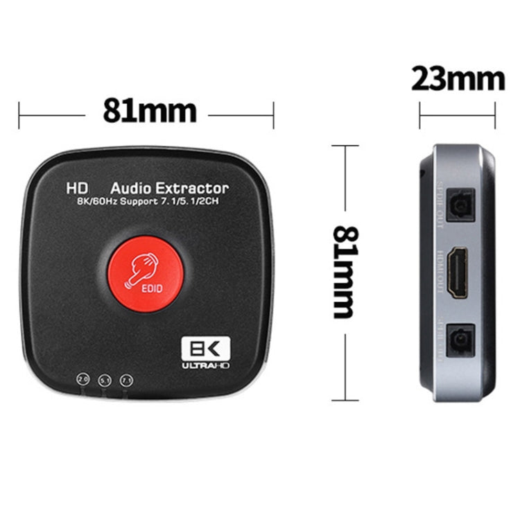 AYSA-11V21 8K/60Hz YbCr420 HDR10 Output 7.1 HDMI8K Audio Separator 2.1 Audio separator
