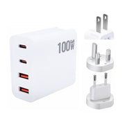 GaN 100W Dual USB + Dual USB-C/Type-C Multi Port Charger with 2m Type-C to Type-C Data Cable Set US / EU / UK Plug